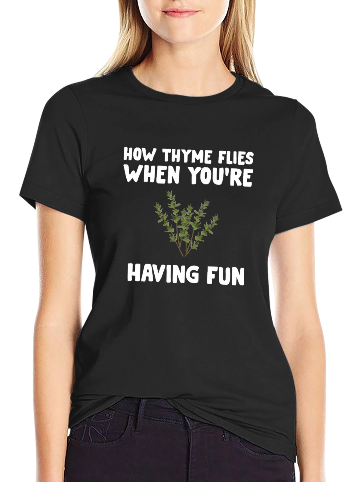 How Thyme Flies T-Shirt - Funny Herb Pun Tee