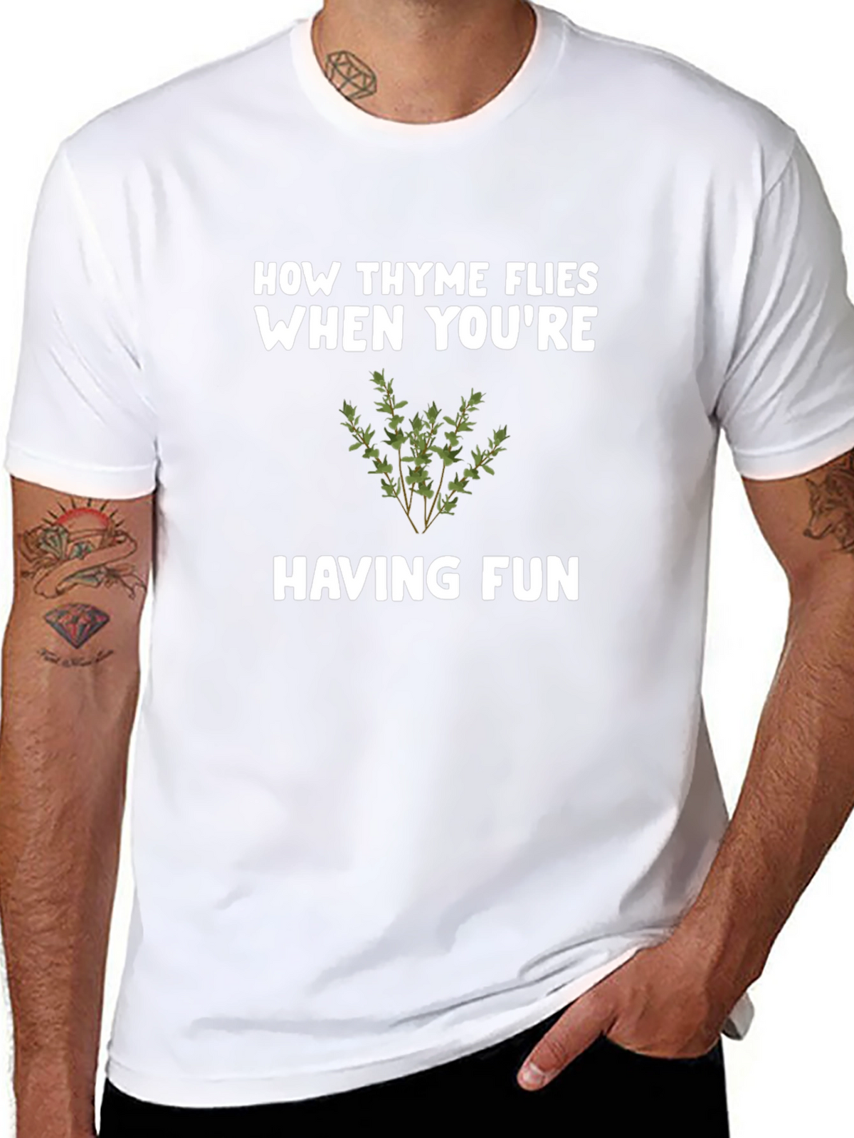 How Thyme Flies T-Shirt - Funny Herb Pun Tee