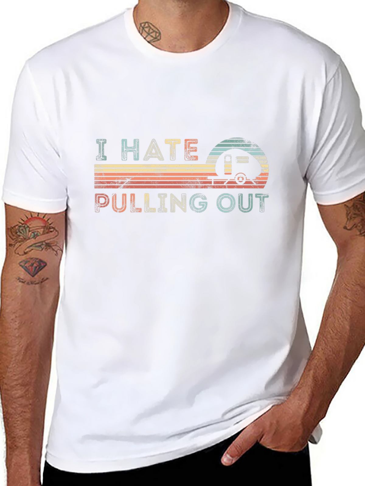 I Hate Pulling Out Retro Camping T-Shirt