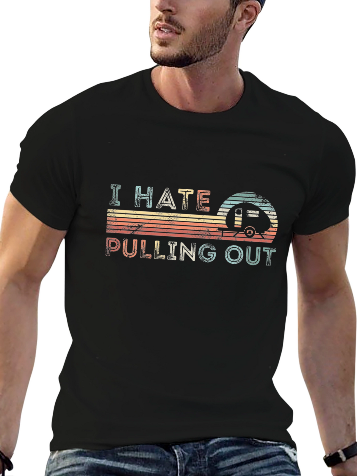 I Hate Pulling Out Retro Camping T-Shirt