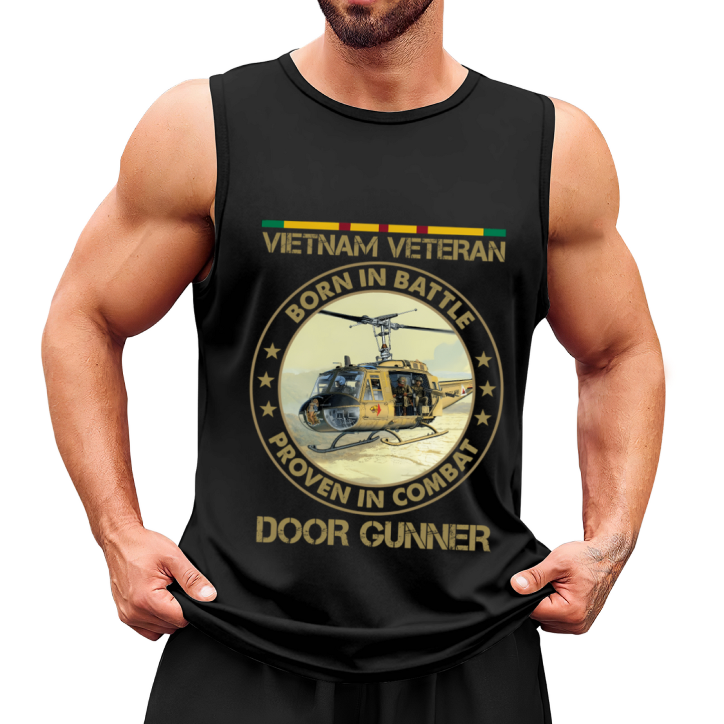 Vietnam Veteran Door Gunner Huey Helicopter Tank