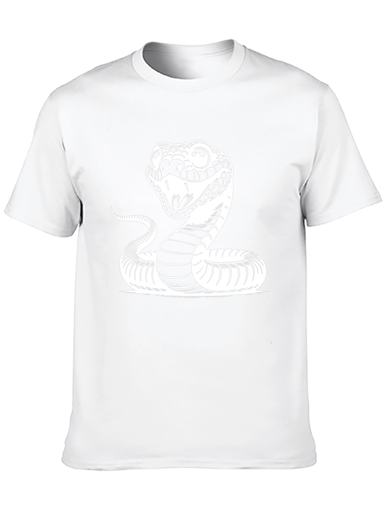 Snake Graphic Tee - Black Cotton T-Shirt