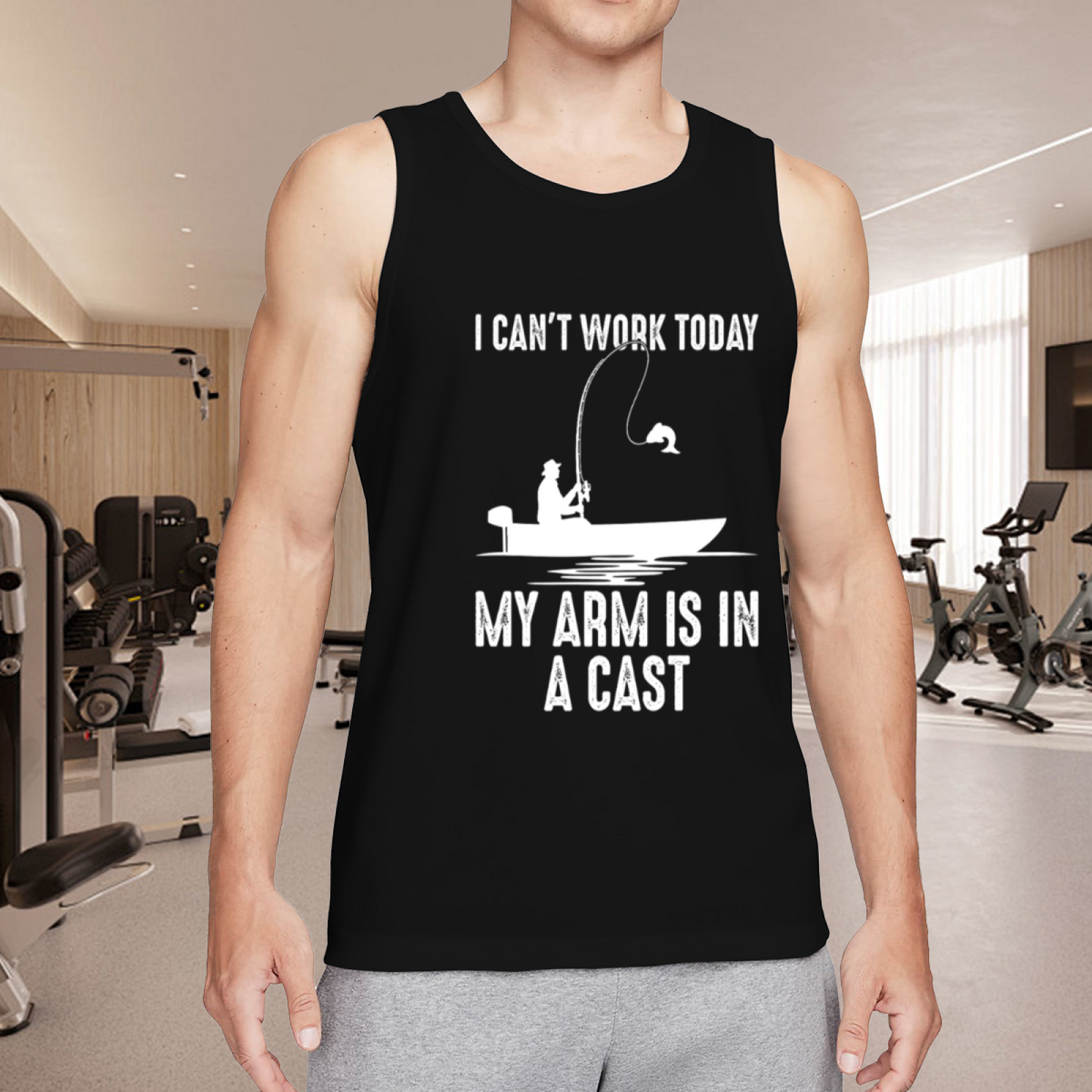 I Can¡¯t Work Today Fishing Pun Angler Tank Top