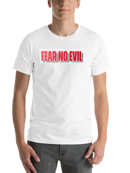 Fear No Evil Graphic Print Black T-Shirt