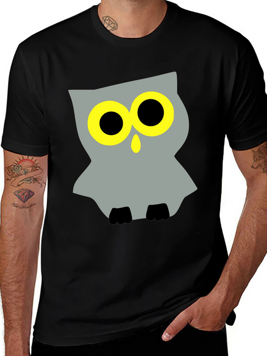 Cool Owl Graphic Black T-Shirt