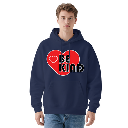 Red Heart BE KIND Positive Graphic Hoodie, Versatile Cozy Style