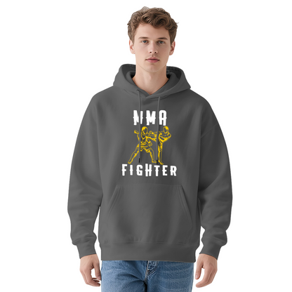 MMA Fighter Muay Thai Boxing Graphic Red Hoodie, Comfortable Unisex Daily Pullover