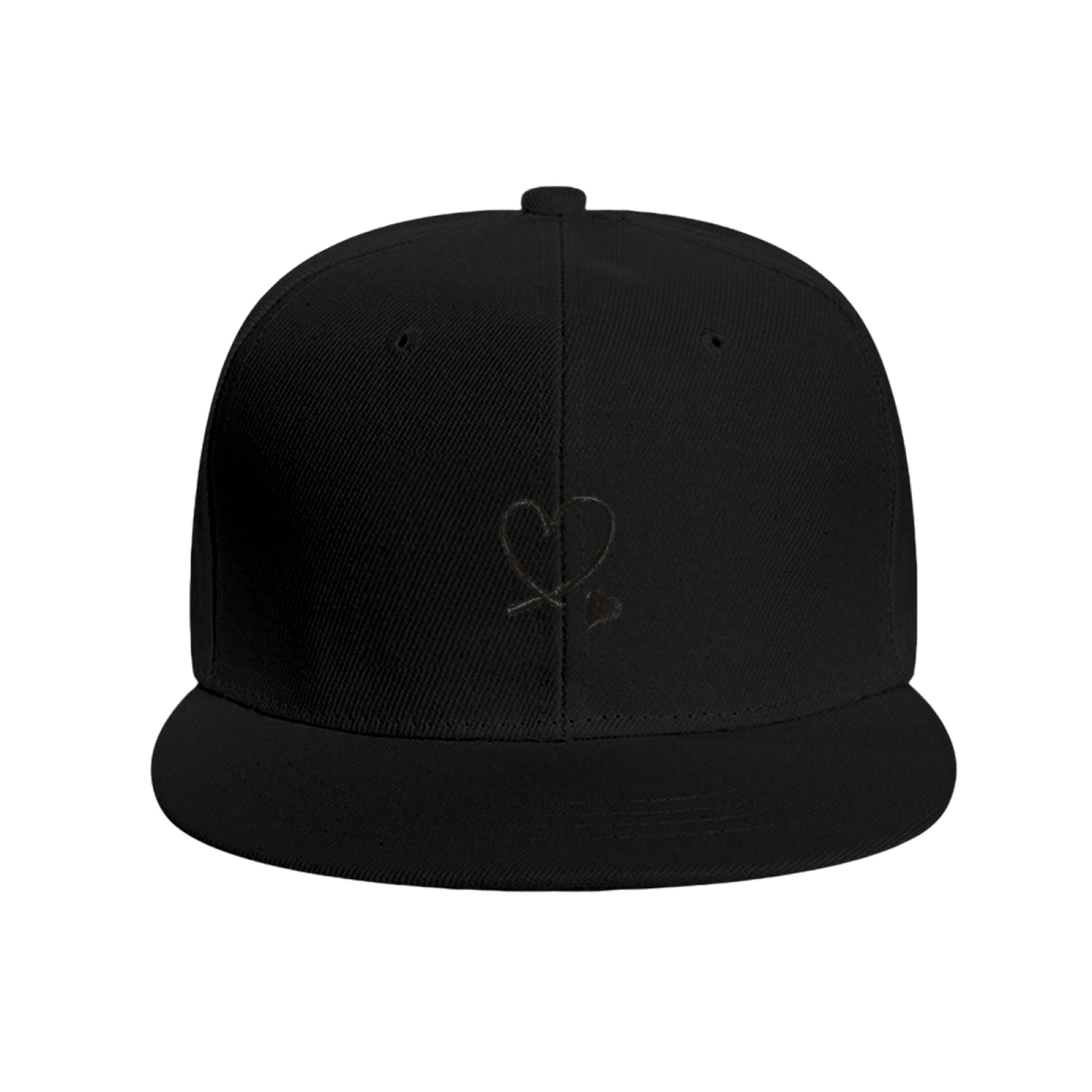 Minimalist Cross Heart Sketch White Cute Flat Sun Hat
