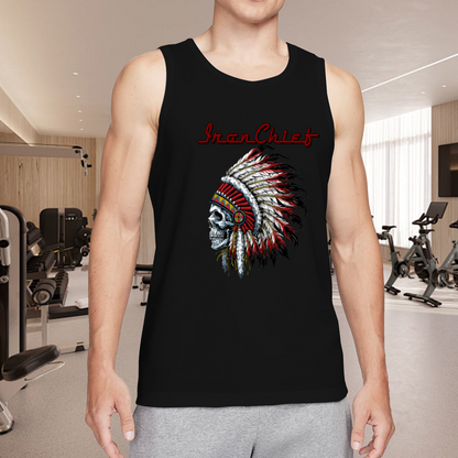 Iron Chief Native American Skull Headdress Tank