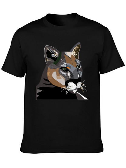 Cool Cat Graphic T-Shirt - Black Cotton Tee
