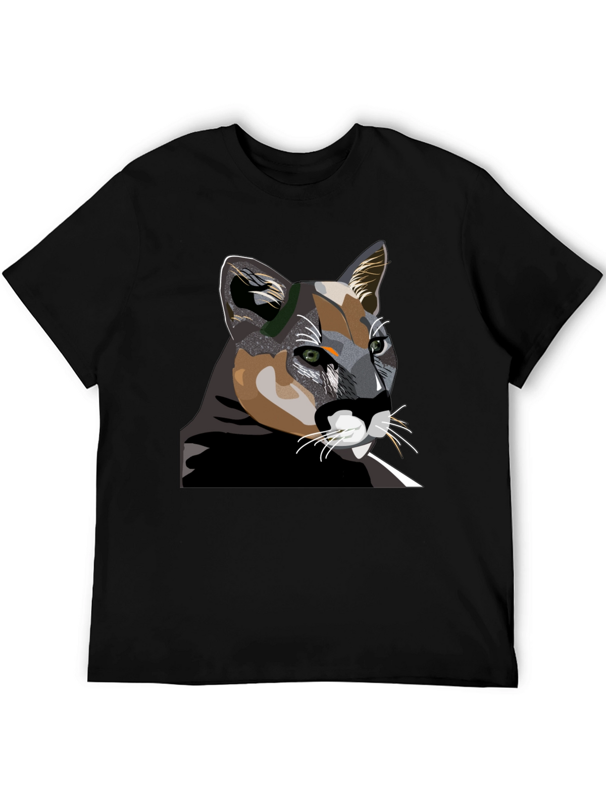 Cool Cat Graphic T-Shirt - Black Cotton Tee