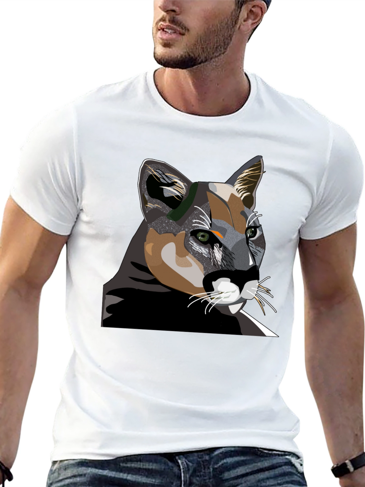 Cool Cat Graphic T-Shirt - Black Cotton Tee
