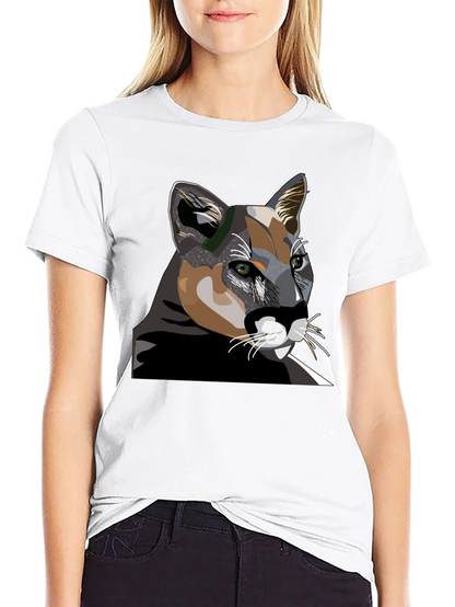 Cool Cat Graphic T-Shirt - Black Cotton Tee
