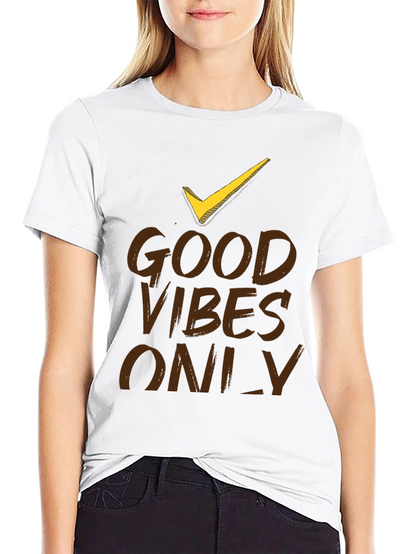 Good Vibes Only Black Graphic T-Shirt