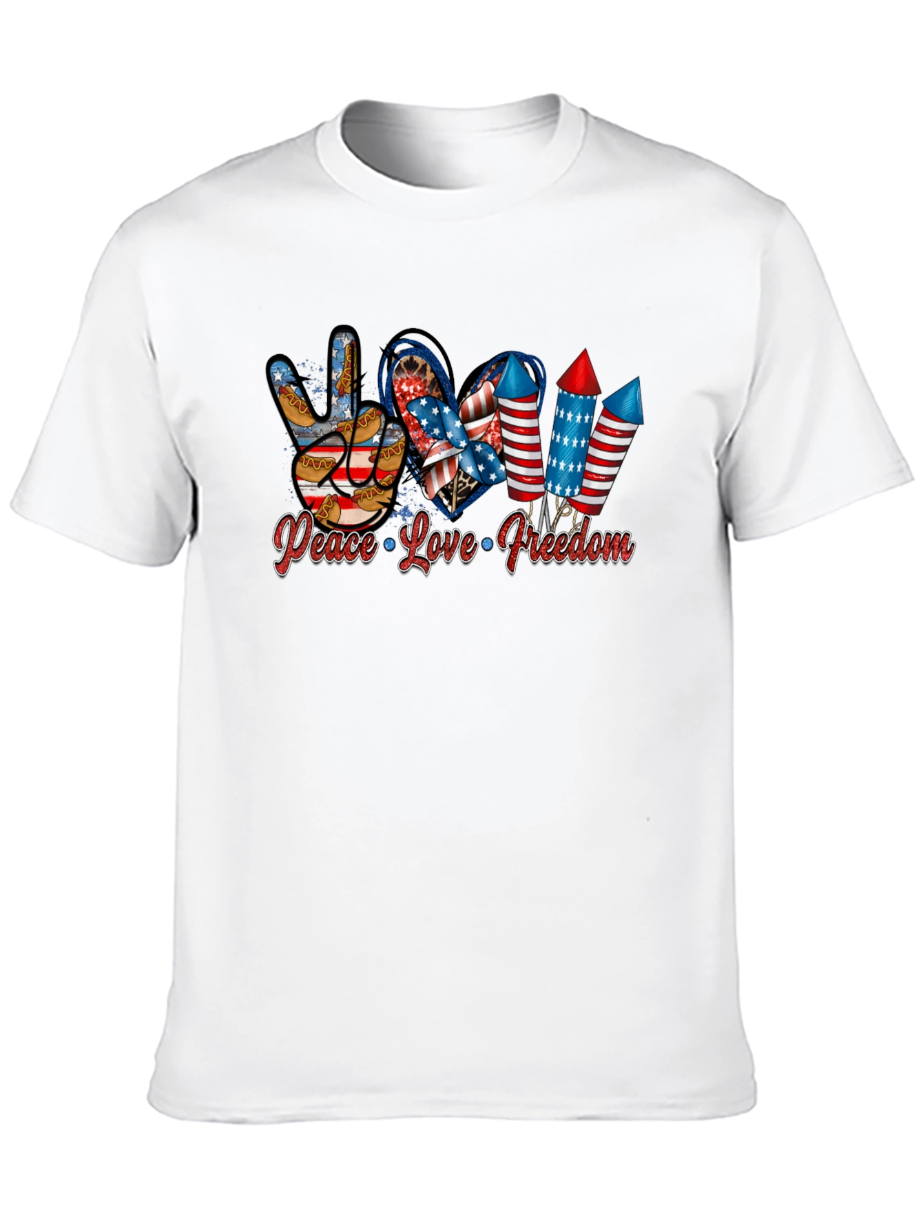 Peace Love Freedom Patriotic T-Shirt