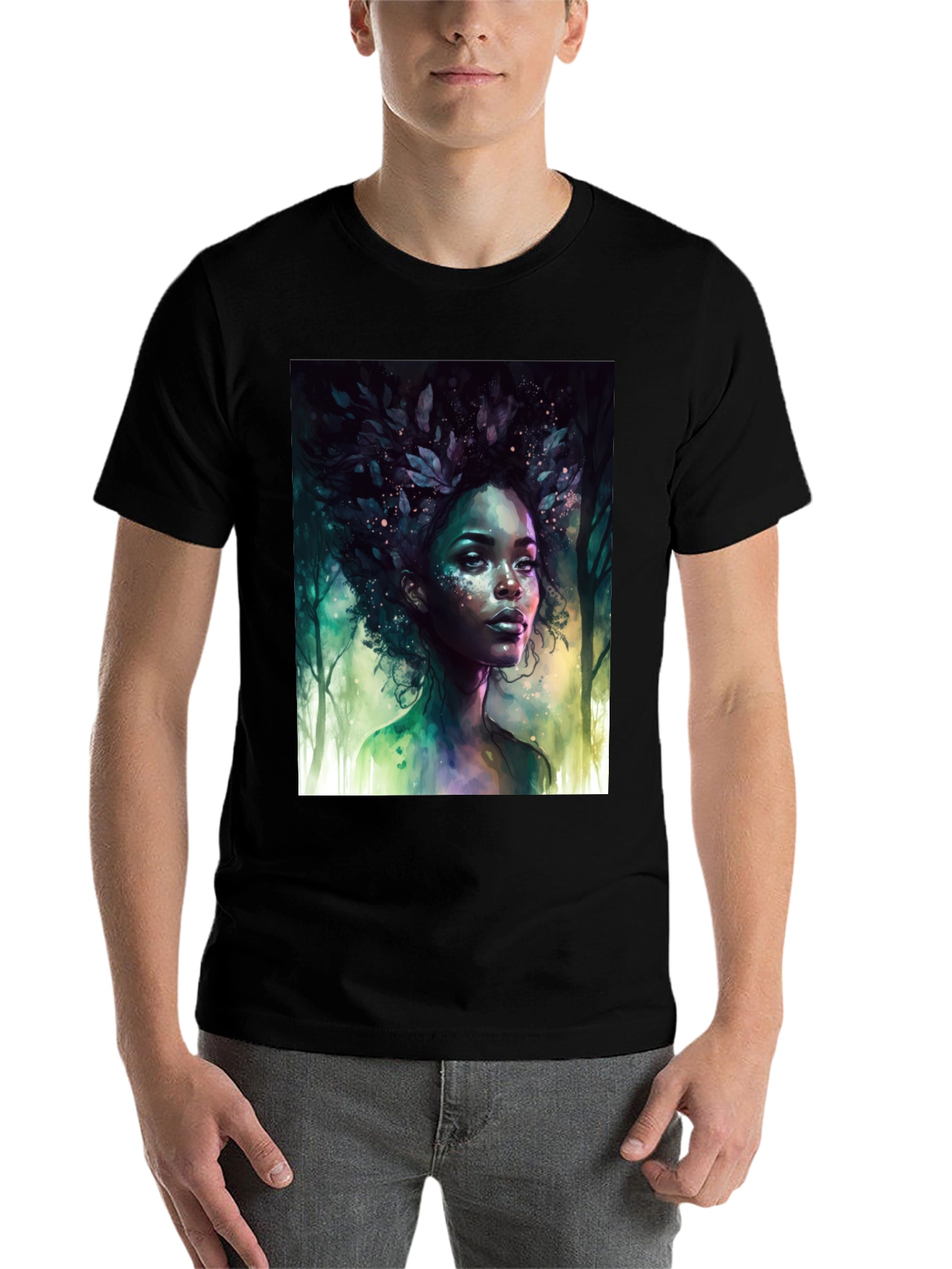 Nature Spirit Graphic Tee - Unisex Black T-Shirt