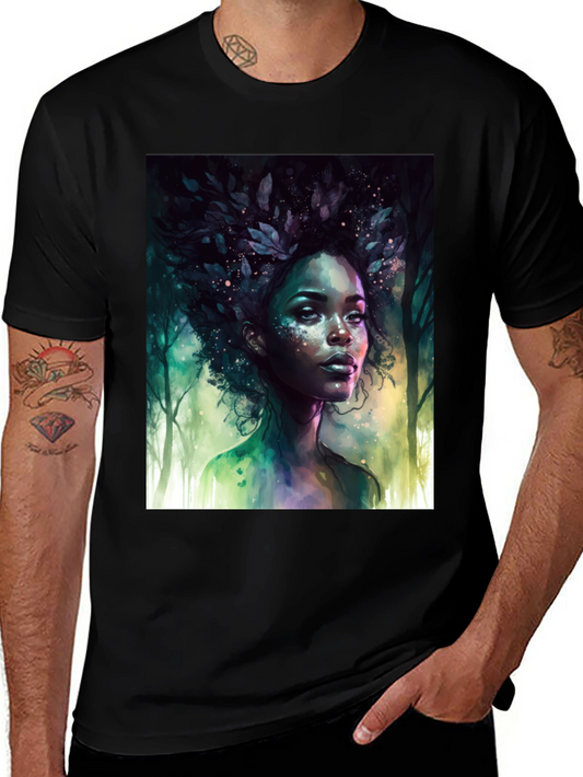 Nature Spirit Graphic Tee - Unisex Black T-Shirt