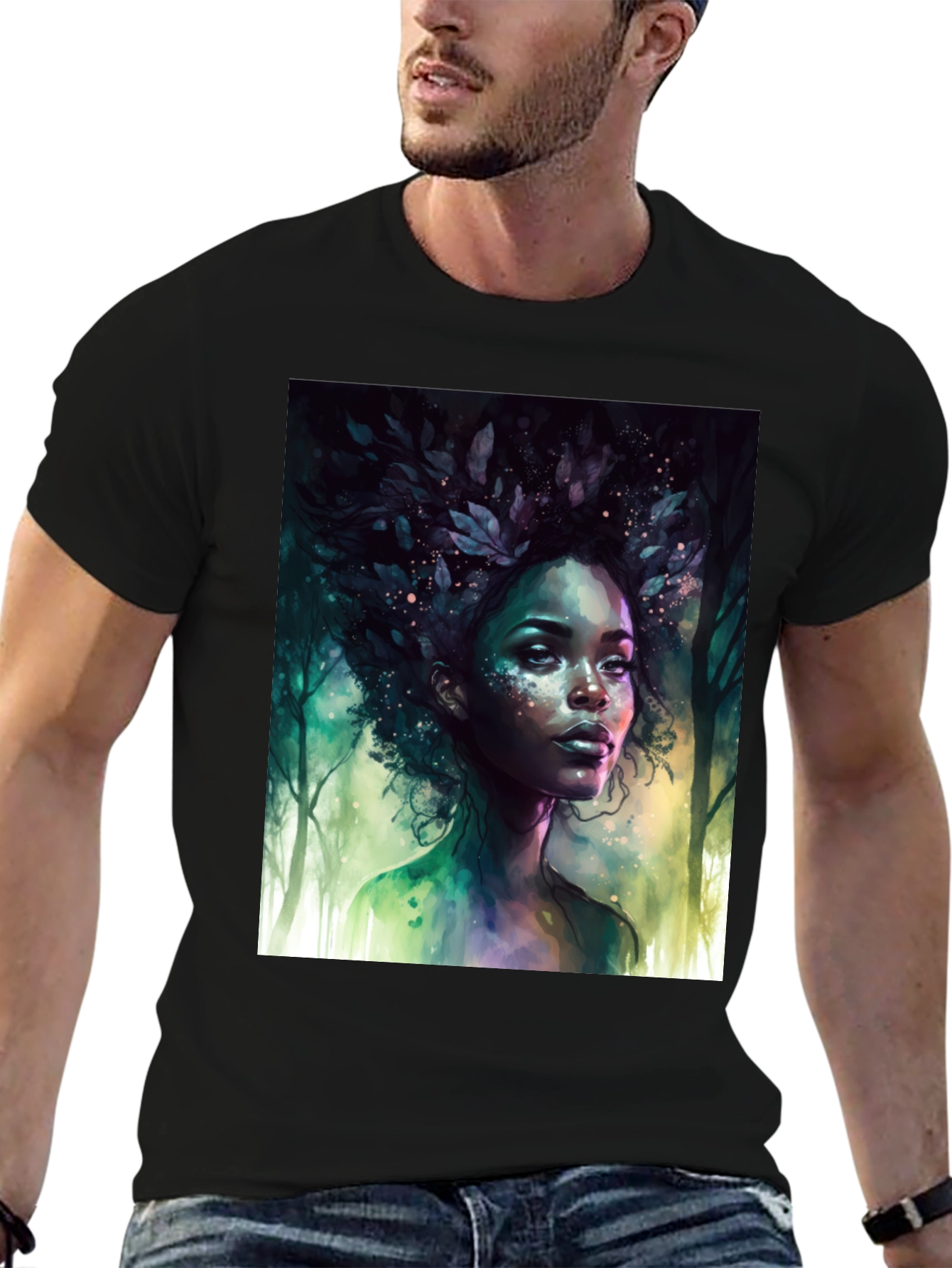 Nature Spirit Graphic Tee - Unisex Black T-Shirt