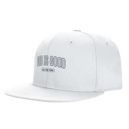 Faith God Is Good All The Time White Religious Snapback Hat