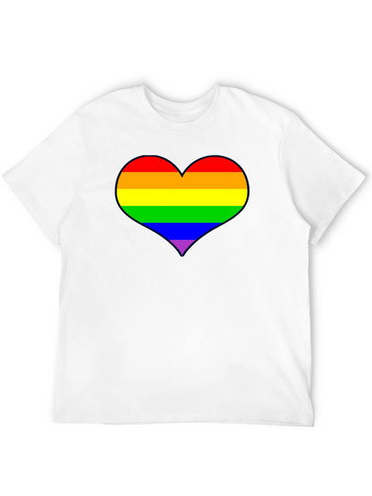 Rainbow Heart Pride T-Shirt - Black