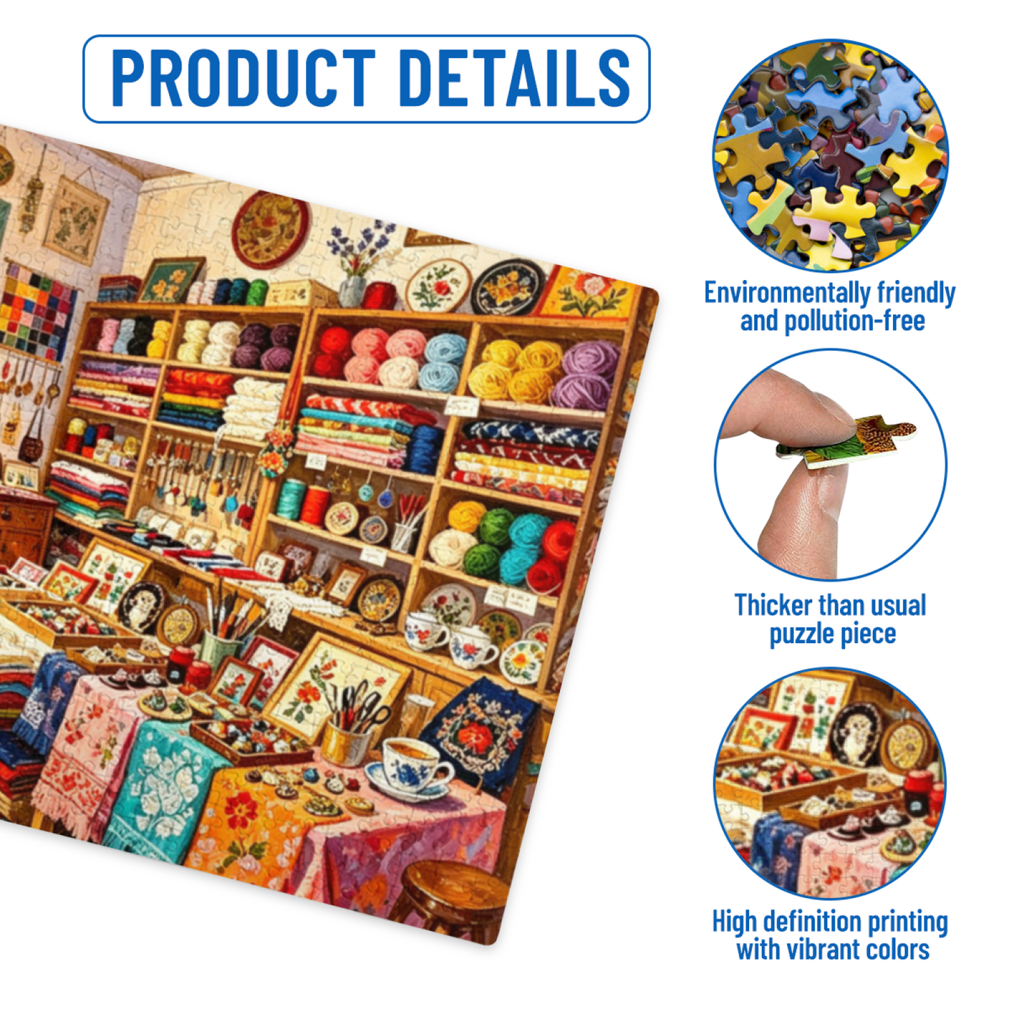 Lovely Old?Fashioned European Market Street Floral Life Scene Jigsaw Puzzle (300/500/1000pcs)