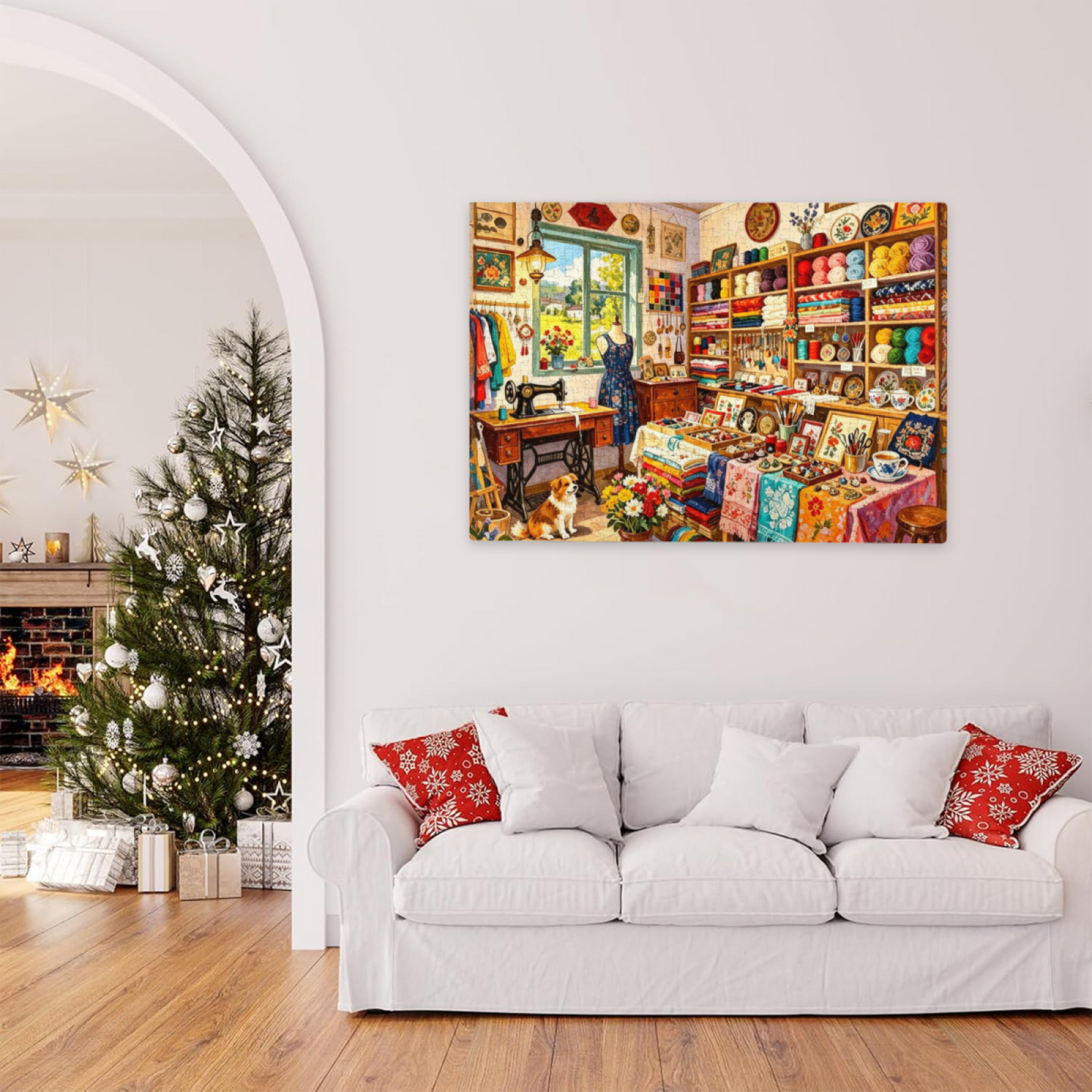 Lovely Old?Fashioned European Market Street Floral Life Scene Jigsaw Puzzle (300/500/1000pcs)