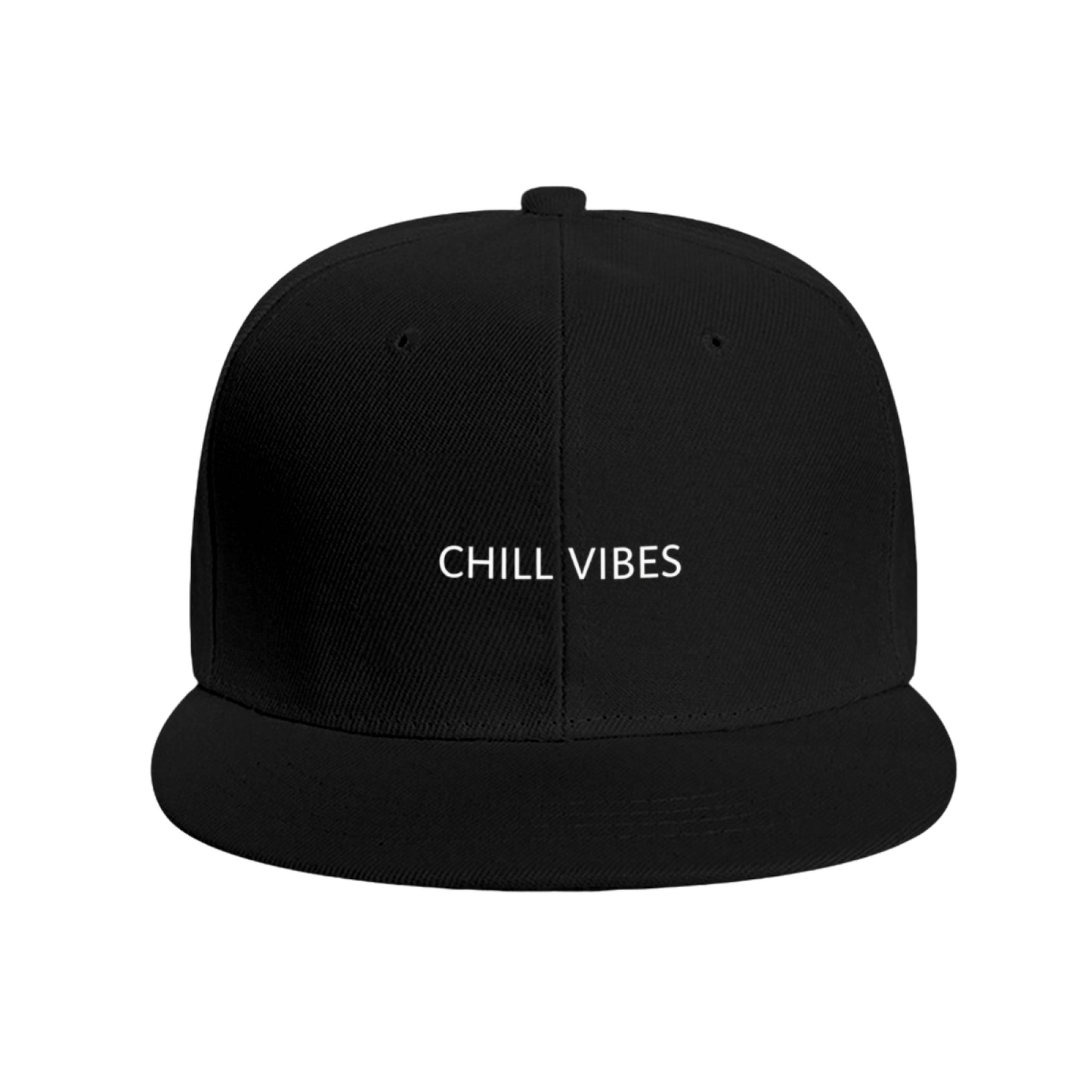 Chill Vibes Simple Text Blue Flat Brim Relaxed Sun Hat