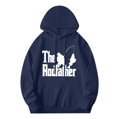 The Rodfather Fishing Lover Navy Hoodie, Comfort Angler Daily Hoodie