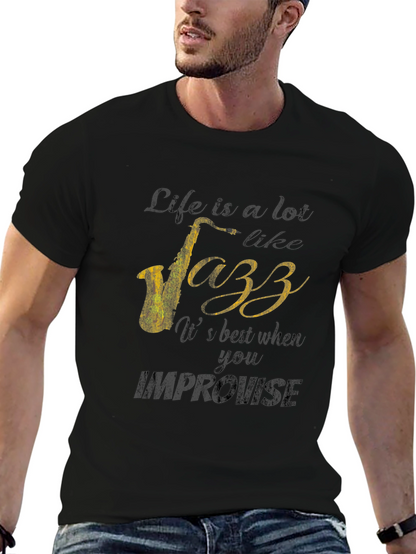 Jazz Life Graphic T-Shirt - Improvise Style