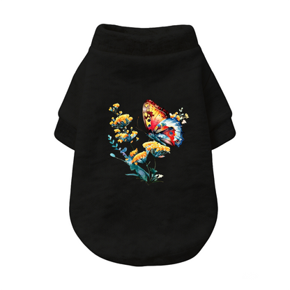 Watercolor Butterfly Floral Cozy Pet Pullover Sweater
