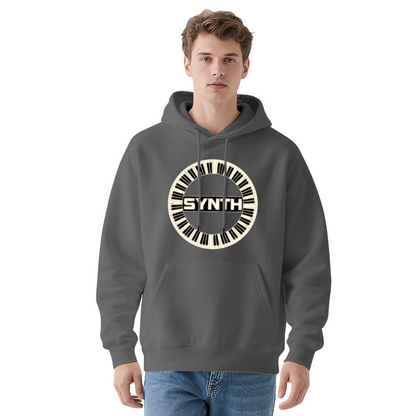 Circular Synth Piano Keyboard Music Hoodie, Comfort Musician Sweatshirt