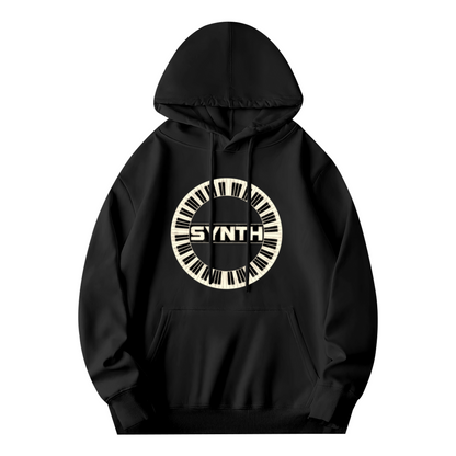 Circular Synth Piano Keyboard Music Hoodie, Comfort Musician Sweatshirt