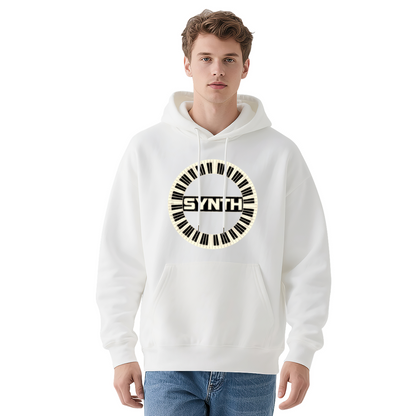 Circular Synth Piano Keyboard Music Hoodie, Comfort Musician Sweatshirt