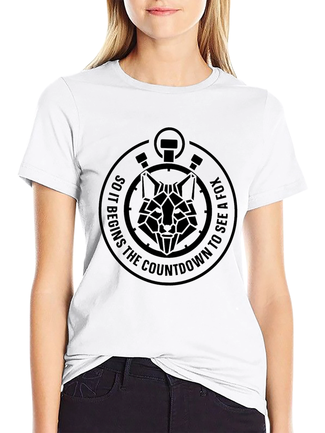 Geometric Fox Countdown T-Shirt