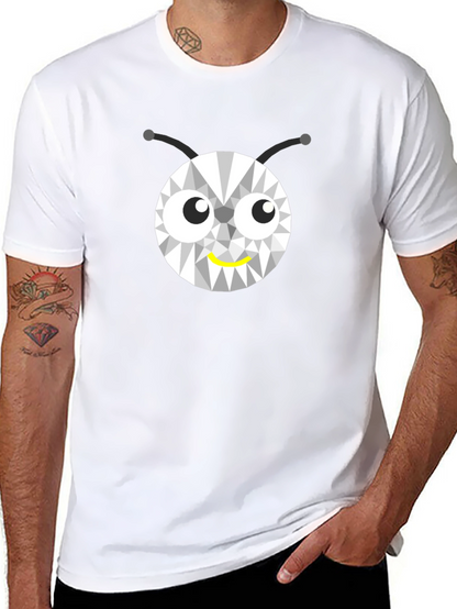 Geometric Bug Graphic Tee - Modern Style