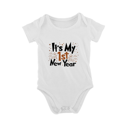 It¡¯s My 1st New Year Fireworks Festive Baby Holiday Bodysuit