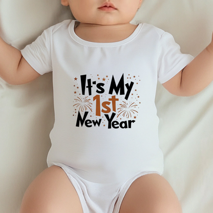 It¡¯s My 1st New Year Fireworks Festive Baby Holiday Bodysuit