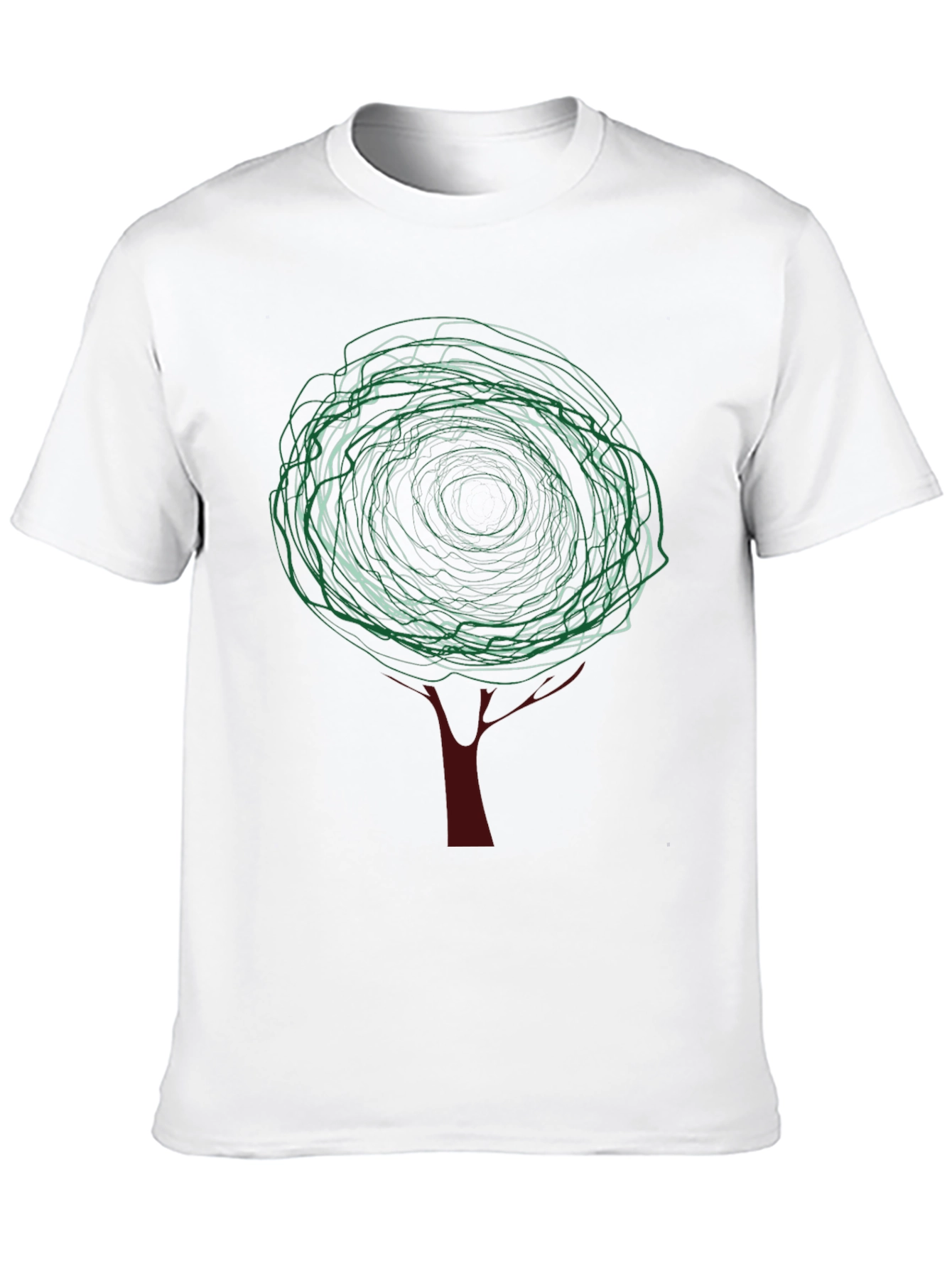 Abstract Tree Graphic Tee - Modern Style