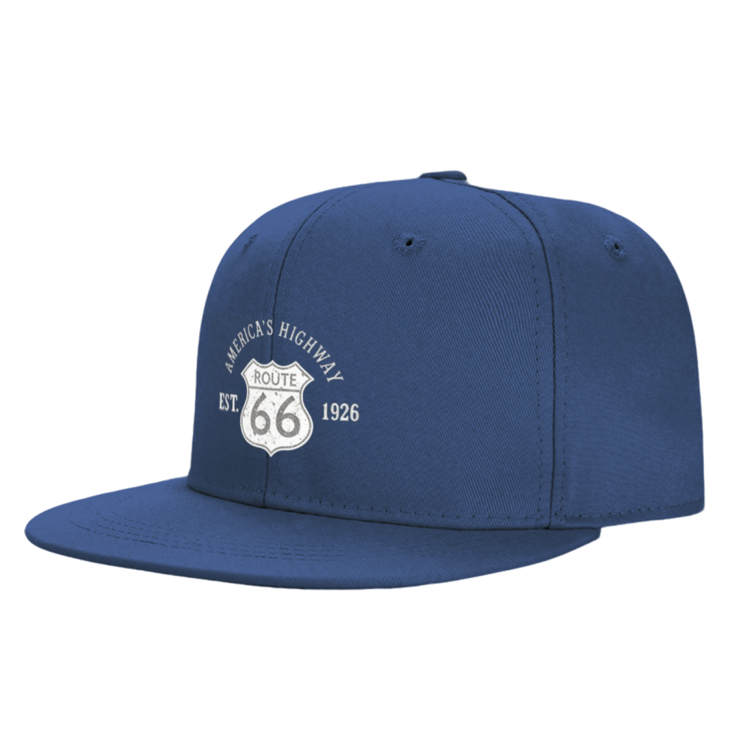 Vintage Route 66 America¡¯s Highway Retro Blue Flat Cap