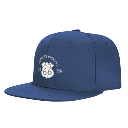 Vintage Route 66 America¡¯s Highway Retro Blue Flat Cap
