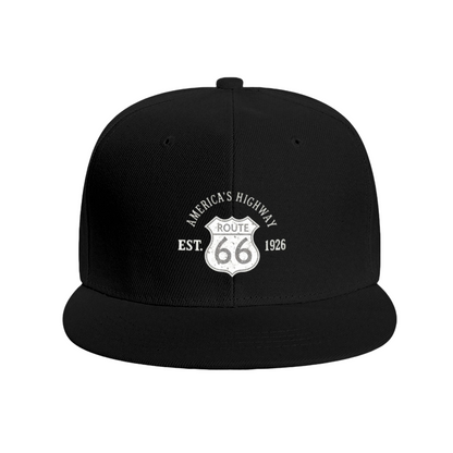 Vintage Route 66 America¡¯s Highway Retro Blue Flat Cap