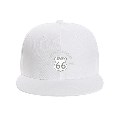 Vintage Route 66 America¡¯s Highway Retro Blue Flat Cap