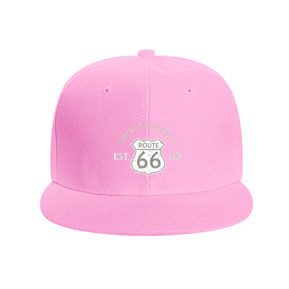 Vintage Route 66 America¡¯s Highway Retro Blue Flat Cap