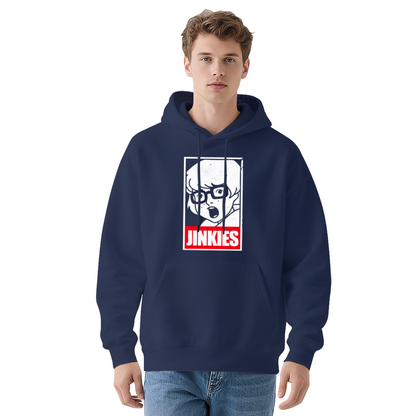 Retro JINKIES Velma Cartoon Graphic Black Hoodie, Casual Comfort Sweatshirt For Fans
