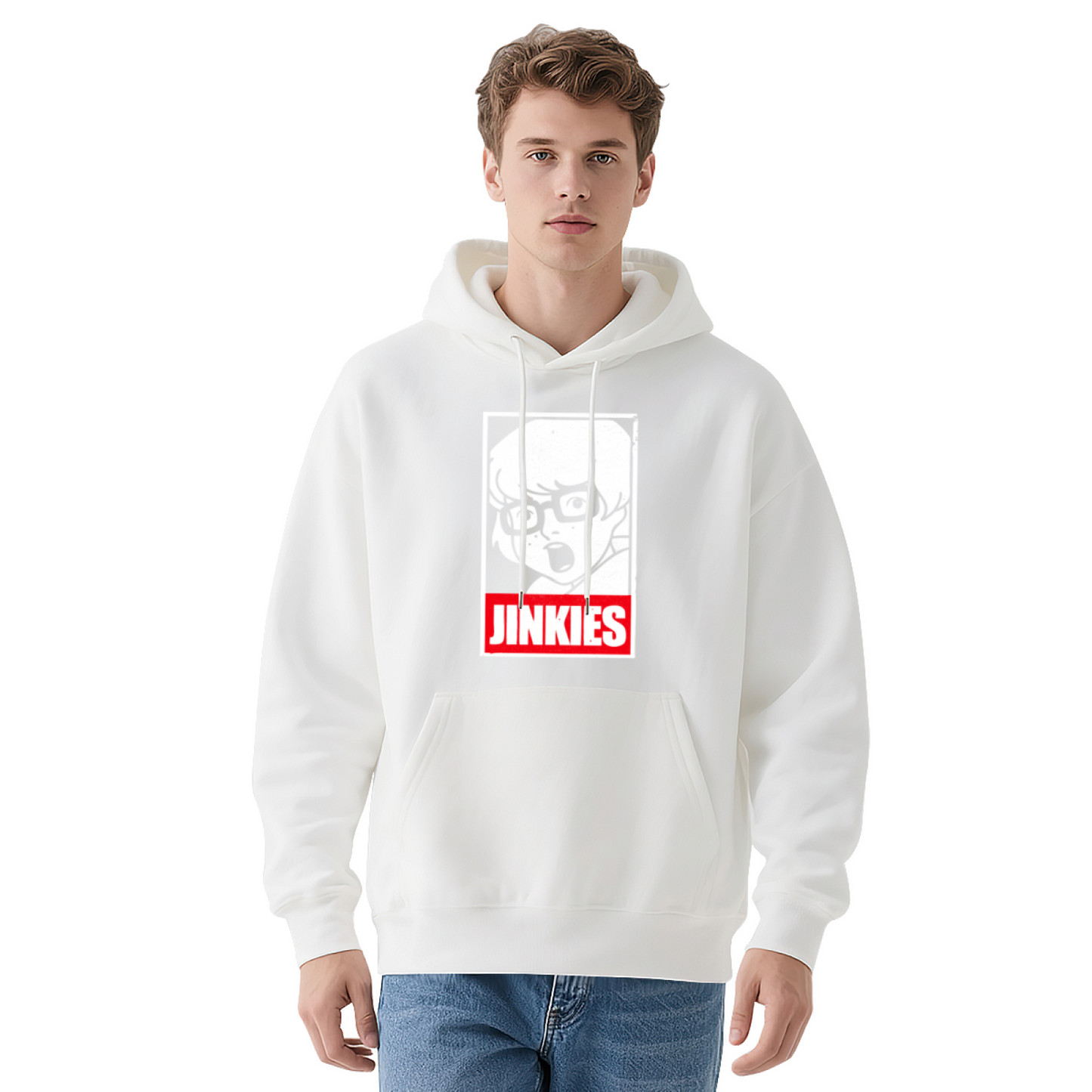 Retro JINKIES Velma Cartoon Graphic Black Hoodie, Casual Comfort Sweatshirt For Fans