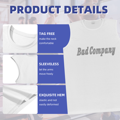 Vintage Bad Company Rock Band Retro Graphic Men Tank Top