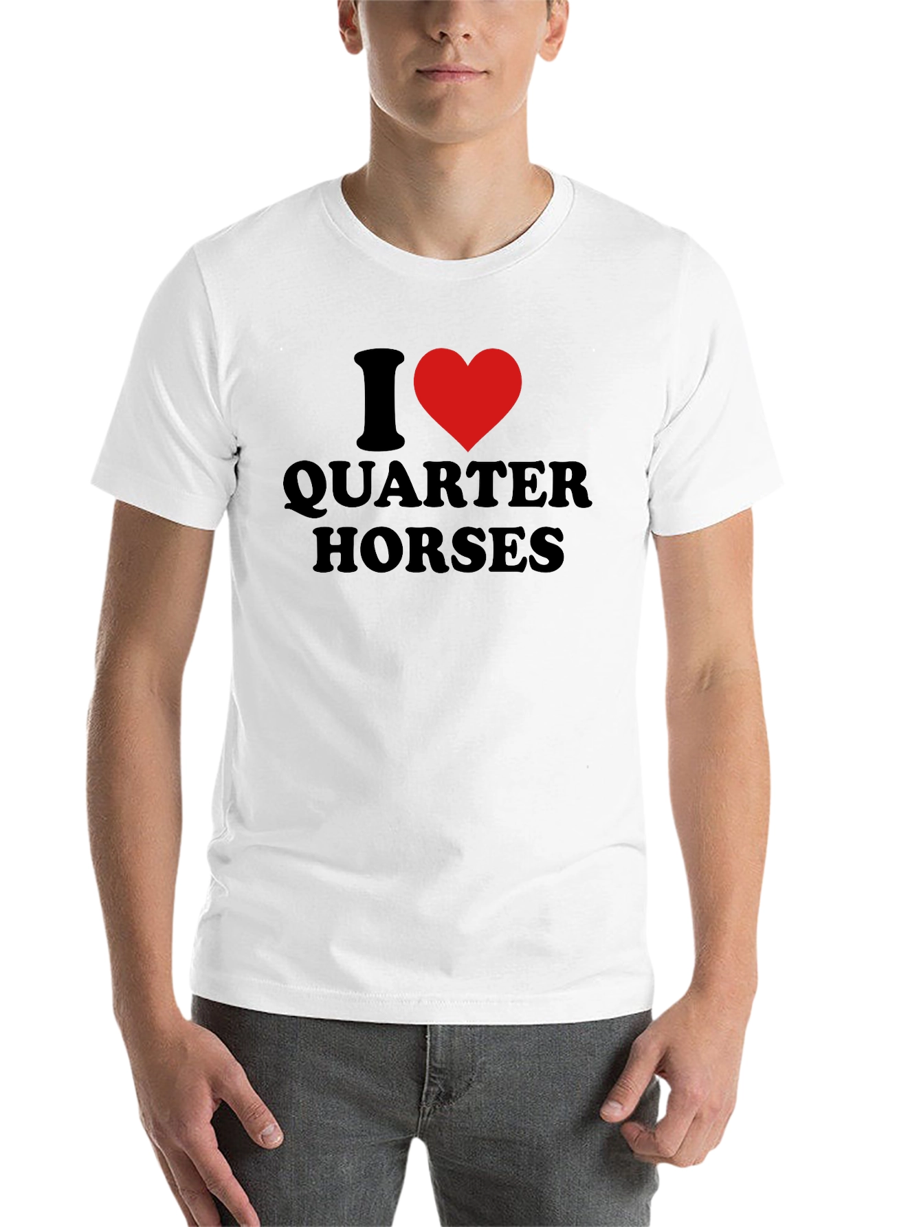 I Heart Quarter Horses Black Graphic T-Shirt