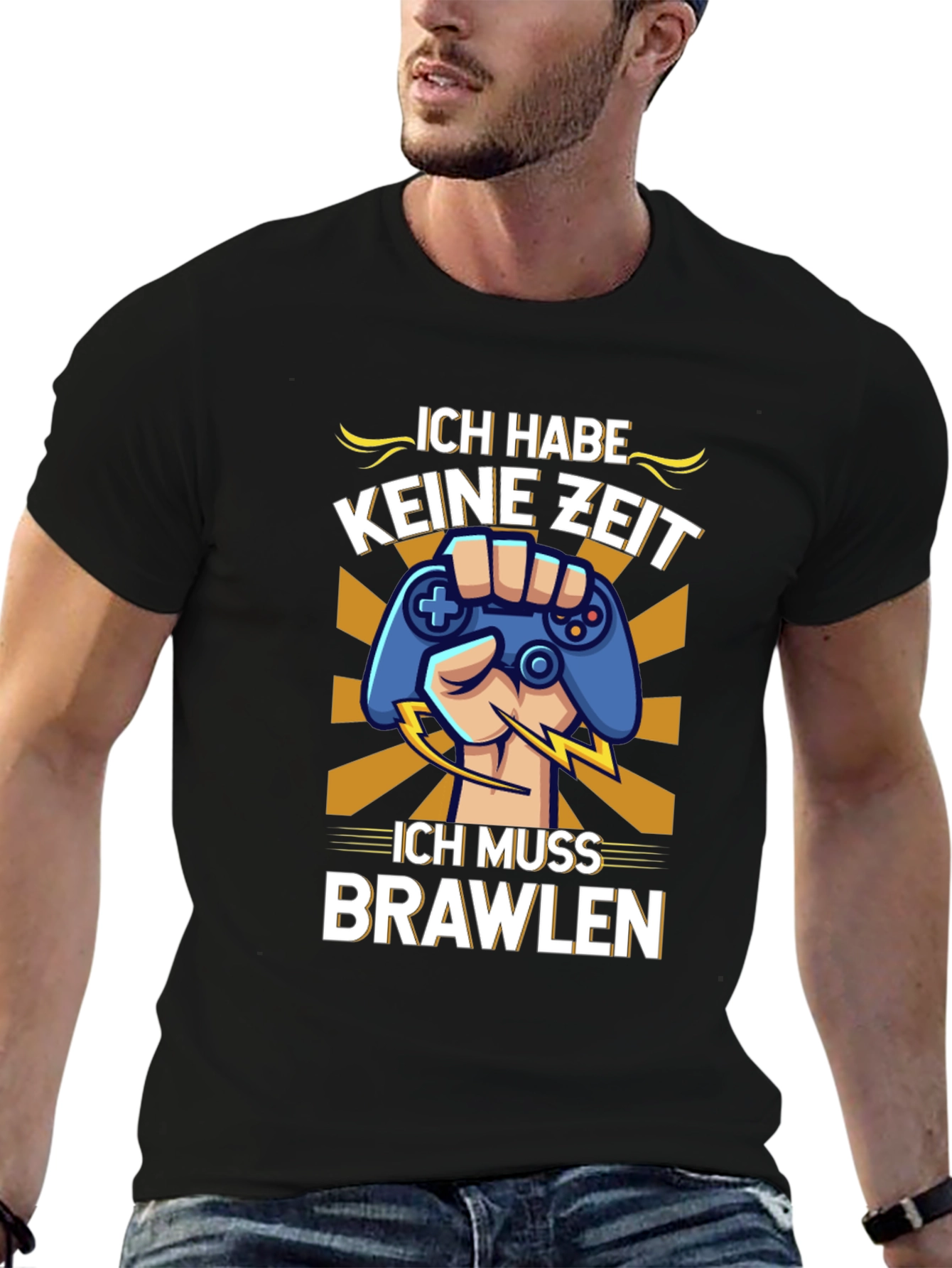Ich Muss Brawlen Gamer T-Shirt - Black