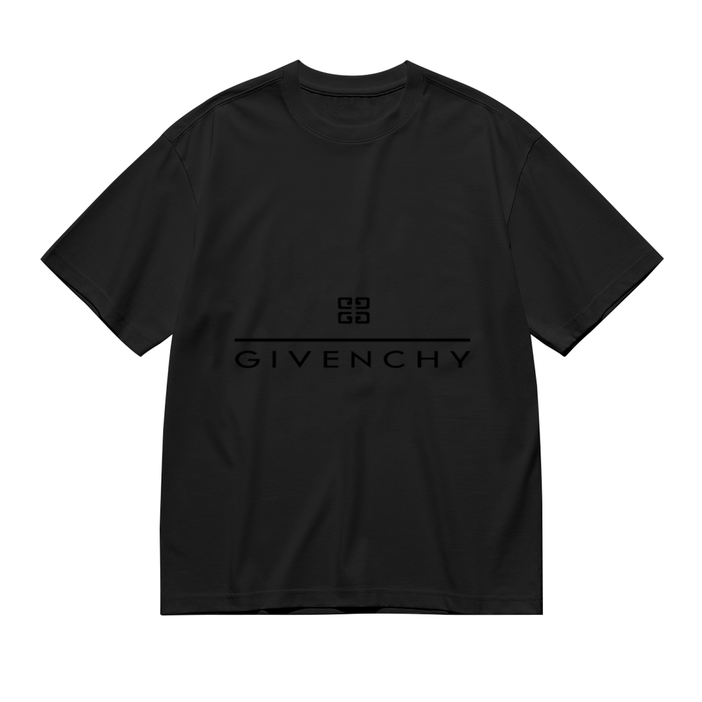 Men's Minimal Givenchy Logo Luxury Simple Black Crew Tee