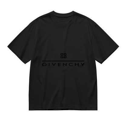 Men's Minimal Givenchy Logo Luxury Simple Black Crew Tee